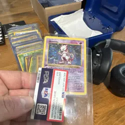 Pokemon TCG Mewtwo Base Set 1st Edition Holo Rare 10/102 PSA 1999 English - Image 1