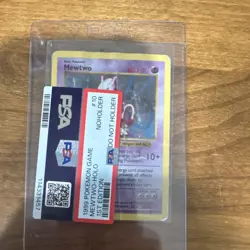 Pokemon TCG Mewtwo Base Set 1st Edition Holo Rare 10/102 PSA 1999 English - Image 3