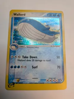 Pokemon Wailord 14/109 EX Ruby & Sapphire Holo Rare LP or Better - Image 1