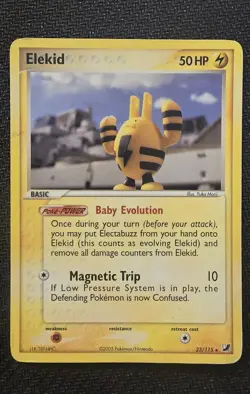 Pokemon TCG Elekid #23/115 Non-Holo, EX-Unseen Forces 2005, - Image 1