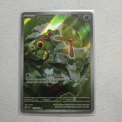Pokemon Caterpie Illustration Rare Full Art 172/165 Scarlet & Violet 151 Holo - Image 1
