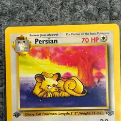 Vintage Pokemon Jungle Persian 1st Edition 42/64 Uncommon LP - Image 3