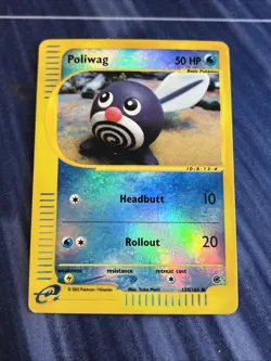 Pokemon TCG Poliwag 125/165 Expedition Reverse Yuka Morii - Image 1