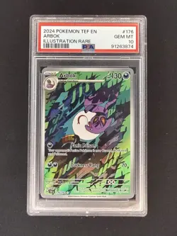 2024 POKEMON TEF EN-TEMPORAL FORCES ILLUSTRATION RARE #176 ARBOK PSA 10 - Image 1