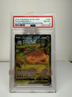 Pokemon TCG Charizard V SWSH260 Sword & Shield Promo Holo PSA 8 2022 - Image 1