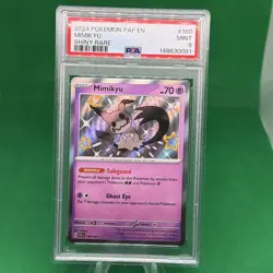 2024 POKEMON PALDEAN FATES #160 MIMIKYU SHINY RARE PSA 9 MINT - Image 1