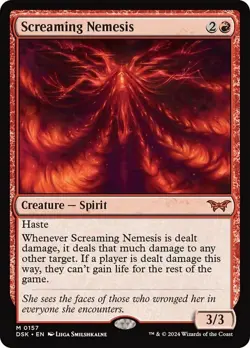 1 x Screaming Nemesis - Foil - Duskmourn: House of Horror - Light Play - MTG - Image 1