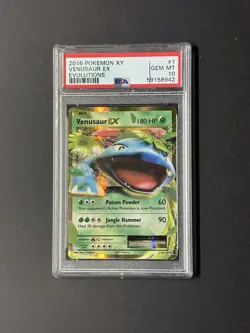 PSA 10 Pokemon Venusaur EX 1/108 Evolutions Holo (Cracked Slab) Read Description - Image 1