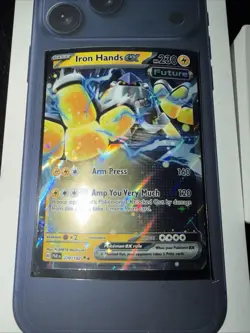 Iron Hands EX 070/182 NM+ | Full Art Holo Double Rare | Paradox Rift Pokemon TCG - Image 1