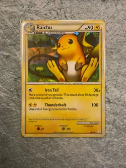Pokemon TCG Raichu Pokemon Promos 10/123 Exclusive Cracked Ice Holo - Image 1