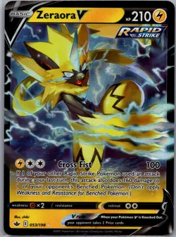 Zeraora V 053/198 Holo Rare V Chilling Reign Pokemon Near Mint - Image 1