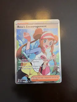 Rosa’s Encouragement 114/088 Full Art Trainer Pokemon TCG Perfect Order NM + Ex. - Image 1