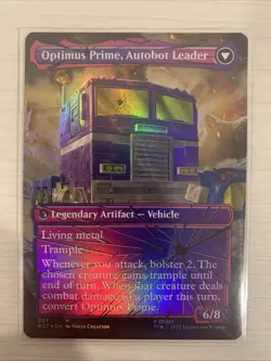 MTG: Universe Beyond, Transformers, Optimus Prime, Shattered Glass Foil, MINT! - Image 2