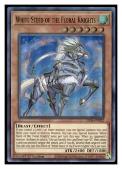 Yugioh White Steed of the Floral Knights #LED8-EN022 Super Rare LP - Image 1