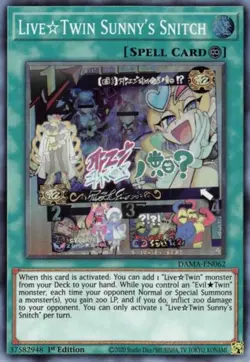Yugioh! MP Live Twin Sunny's Snitch - DAMA-EN062 - Super Rare - 1st Edition Mode - Image 1