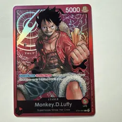 One Piece English Monkey.D.Luffy ST01-001 Leader Foil - LP - Leader Card - Image 3