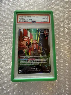 One Piece TCG Usopp Leader OP10-042 Alt Art Royal Blood PSA 10 GEM MINT - Image 1