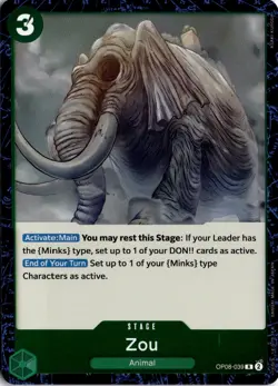 Zou R Two Legends OP08-039 One Piece TCG - Image 1