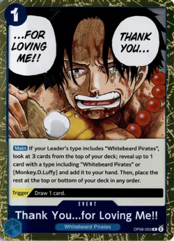 Thank You...for Loving Me!! R Two Legends OP08-053 One Piece TCG - Image 1