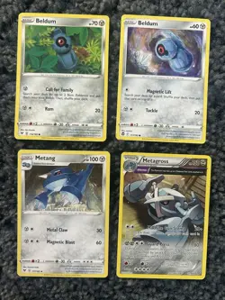 Pokemon TCG Beldum Evolution Lot Of 4 Cards As Pictured All NM - Image 1