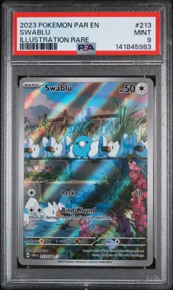 Swablu 213/182 PSA 9 Paradox Rift NM Pokemon Card TCG - Image 1