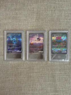 ARS Japanese 151 Charizard, Blastoise, Venusaur SAR Graded Card Lot - Image 1