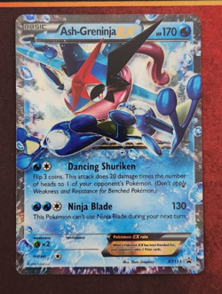 Pokemon TCG Ash-Greninja EX Black Star Promo Holo Card Ultra Rare XY133 - Image 1
