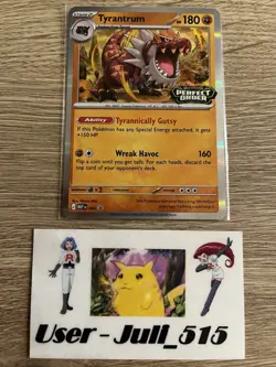 Pokemon TCG Card Tyrantrum MEP 066 Mega Evolution Perfect Order Prerelease Promo - Image 1