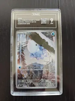 Pokemon TCG Snom 168/162 Temporal Forces Holo Card Illustration Rare TAG 9 - Image 1