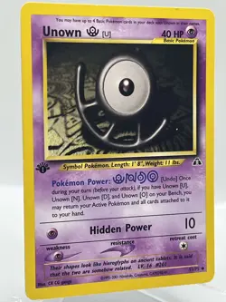 Unown [U] 51/75 Neo Discovery 1st Ed Non Holo WotC 2000 Vintage Pokemon TCG Card - Image 2