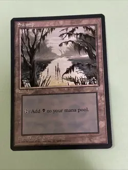 1995 MTG Magic the Gathering - Ice Age - Swamp - LP - Image 1