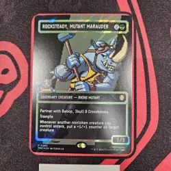Rocksteady Mutant Marauder - BORDERLESS PIXEL ART SURGE FOIL NM MTG TMNT TMC 94 - Image 2