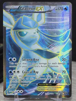 Pokemon Card Glaceon EX 116/124 Full Art Ultra Rare Holo XY Fates Collide 2016 - Image 5