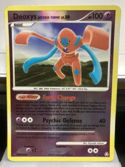 2008 Pokemon Deoxys Defense Forme 25/146 Legends Awakened Reverse Holo Used - Image 2