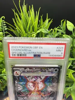 CHARIZARD #223 POKEMON 2023 OBSIDIAN FLAMES ILLUSTRATION RARE MINT PSA 9 - Image 2