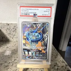Pokemon Squirtle Illustration Rare Holo Sv07: Stellar Crown PSA 10 148/142 - Image 1