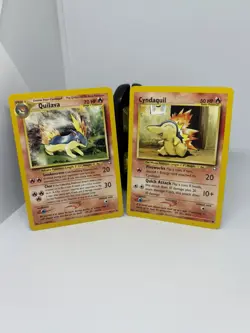 Vintage Pokemon TCG Quilava 47/111 AND Cyndaquil 57/111 Neo Genesis Set LP - Image 5