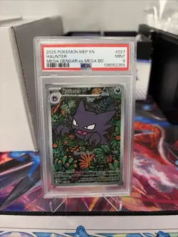 2025 POKEMON MEP MEGA GENGAR EX MEGA BATTLE DECK#027 HAUNTER PSA 9 - Image 1