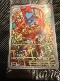 Pokemon Riolu Pokemon Center Sealed PROMO 010 Mega Evolution Comes W/ Both Promo - Image 1
