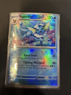 Pokemon Vaporeon 022/131 Sv: Prismatic Evolutions Holo Rare Master Ball Pattern… - Image 1