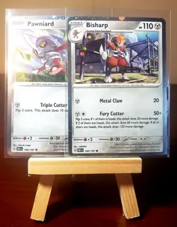 ⚔ Pokemon TCG ⚔ Pawniard 148 & Bisharp 149 Obsidian Flames Cosmos Holo Promo - Image 1