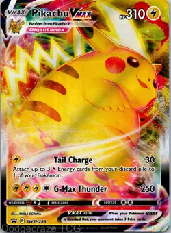 Pikachu VMAX SWSH286 Promo SWSH Black Star Pokemon NM - Image 1