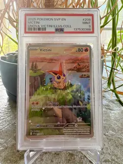 2023-25 Pokemon SV Black Star Promos - SVP EN Victini #208 PSA 9 - Image 1