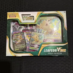 Pokemon TCG: Leafeon VStar Special Collection Box Sealed Evolving Skies Booster - Image 2