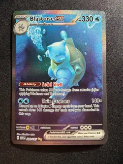 Pokemon Blastoise ex 200/165 Full Art Holo Special Illustration Rare Sv151 - Image 1