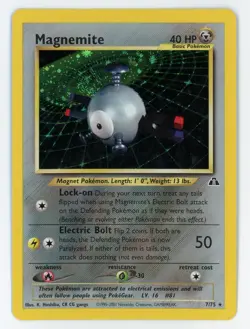 Magnemite Holo - Pokemon 2001 Neo Discovery #7 NM-MT+ - Image 1