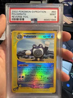 2002 Pokemon Expedition Poliwrath reverse holo #60 PSA 9 Mint 102988629 - Image 1