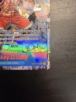 One Piece OP11-118 A Fist of Divine Speed - Monkey.D.Luffy (Manga Foil) - Image 4