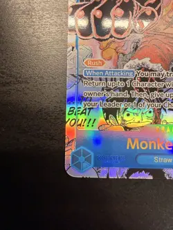 One Piece OP11-118 A Fist of Divine Speed - Monkey.D.Luffy (Manga Foil) - Image 5