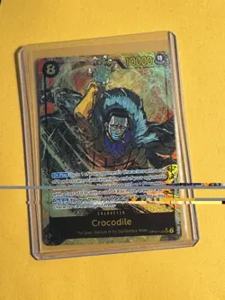 Crocodile OP14-120 Alternate Art The Azure Sea's Seven Sec One Piece Alt Secret - Image 1